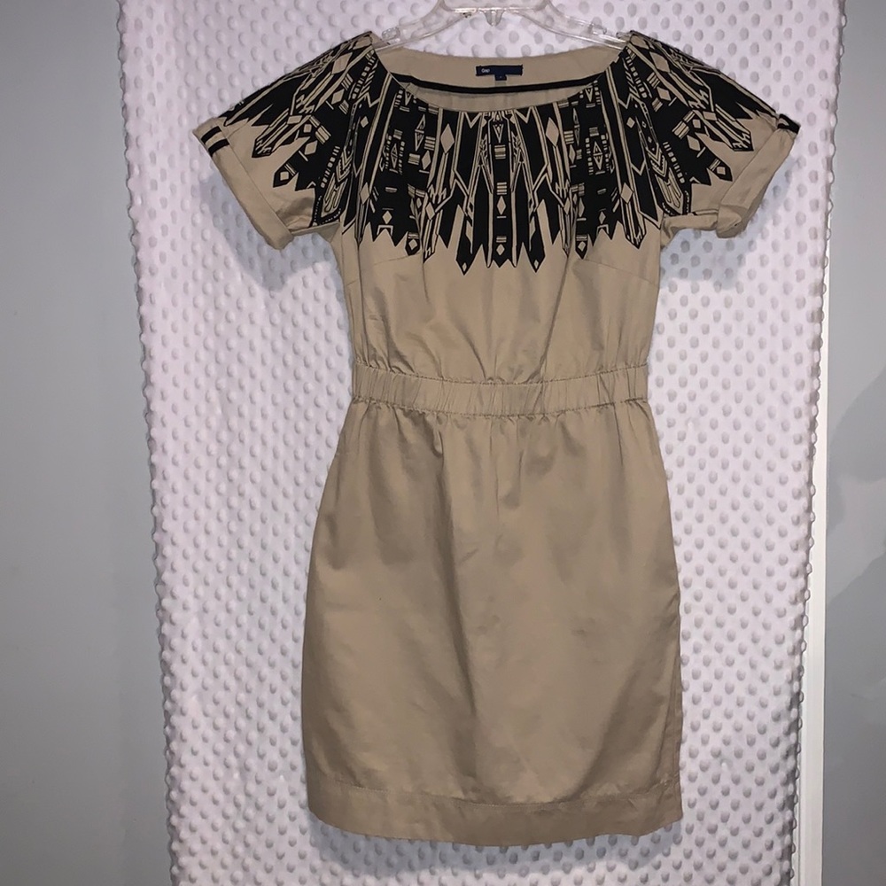 Gap Tribal Khaki Dress